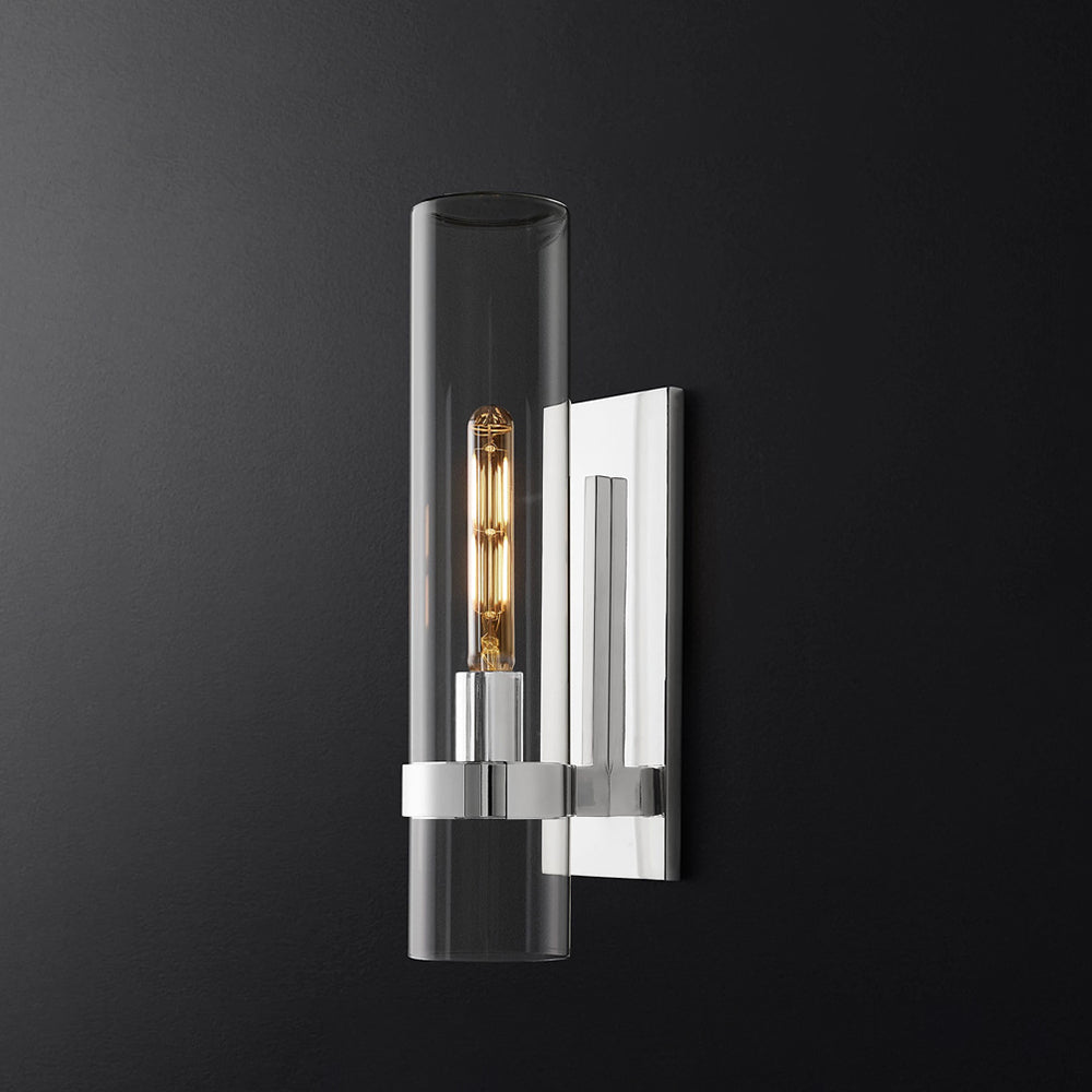 Zenil moderne cylinderformet væglampe i glas