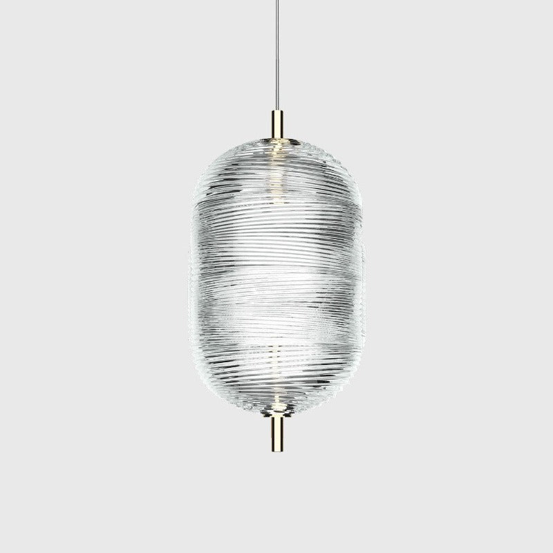 Valentina modern designad art déco-pendellampa, svart/guld