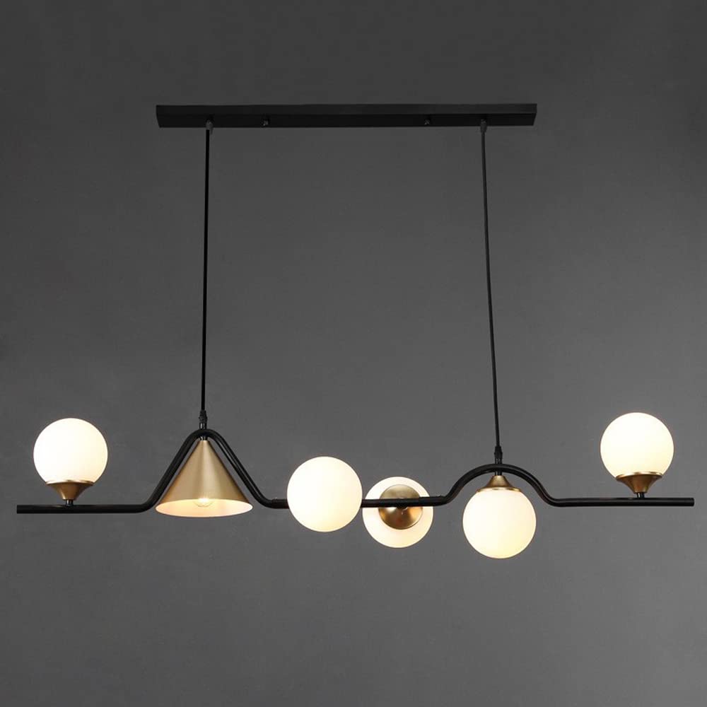 Arisha Modern LED-riippuvalaisin, mustaa/kullanväristä lasia, olohuoneeseen/makuuhuoneeseen