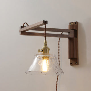 Ozawa Vintage Design Trä/Metall LED Vägglampa Vardagsrum Sovrum