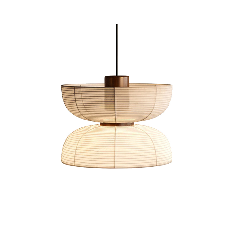 Muto retro-pendellampe i stof og metal, 2 stilarter