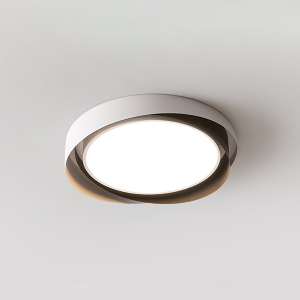 Arisha moderni geometrinen metallinen pinta-asennettava kattovalaisin, valkoinen/kulta