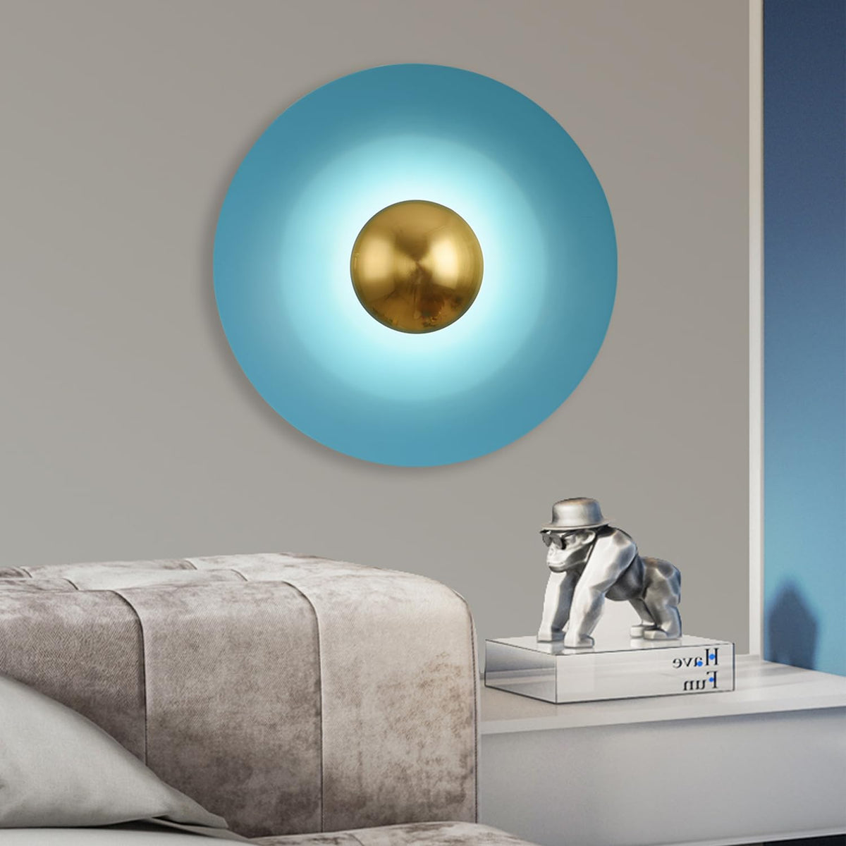Valentina Minimalist Plate LED Indoor Wall Lamp Metal Hotel Bedroom