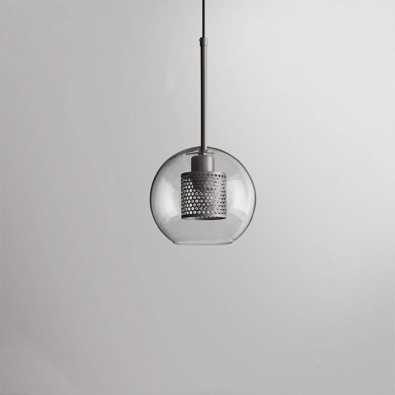 Nerel Contemporary Golden Pendant Light, Glass, Globe/Cylindric