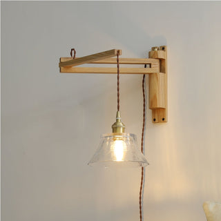 Ozawa Vintage Design Trä/Metall LED Vägglampa Vardagsrum Sovrum