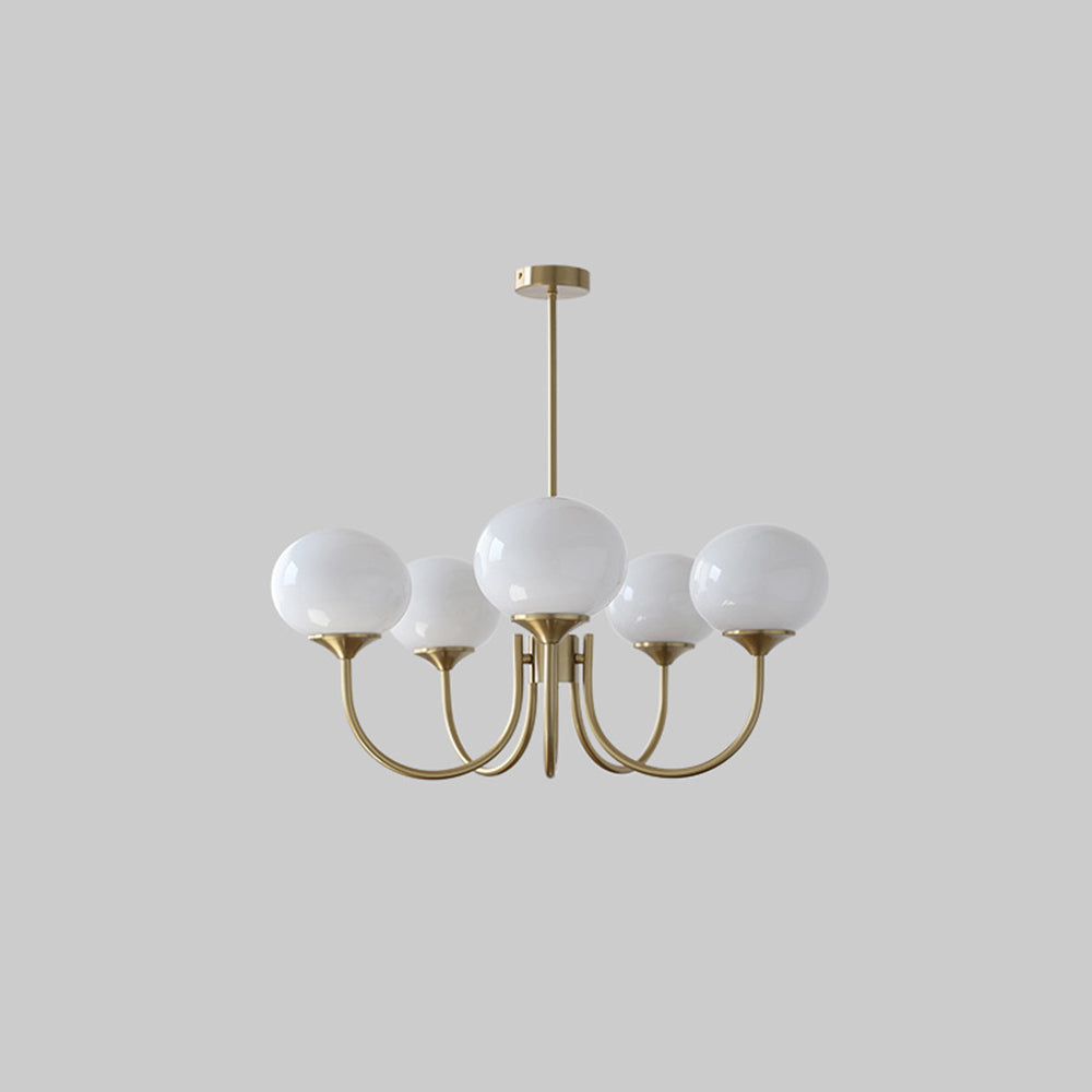 Valentina retro art déco-globkrona, vit/rosa/beige