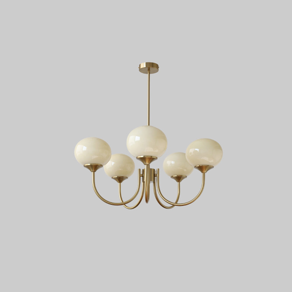 Valentina retro art déco-globkrona, vit/rosa/beige