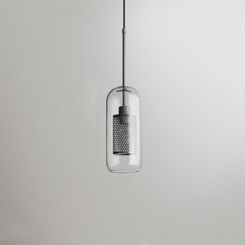 Nerel Contemporary Golden Pendant Light, Glass, Globe/Cylindric