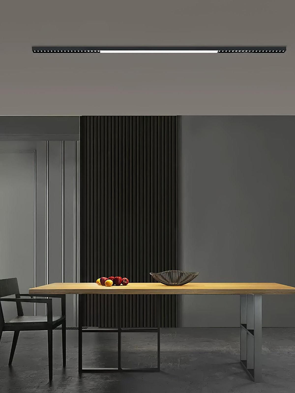 Line modern svävande lampa i aluminium