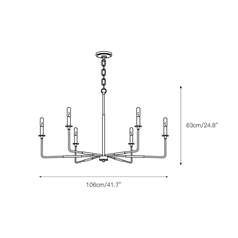 Candelabro minimalista moderno de estilo industrial em metal Blikuvyi