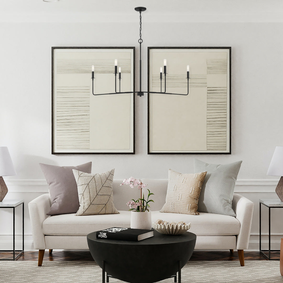 Candelabro minimalista moderno de estilo industrial em metal Blikuvyi