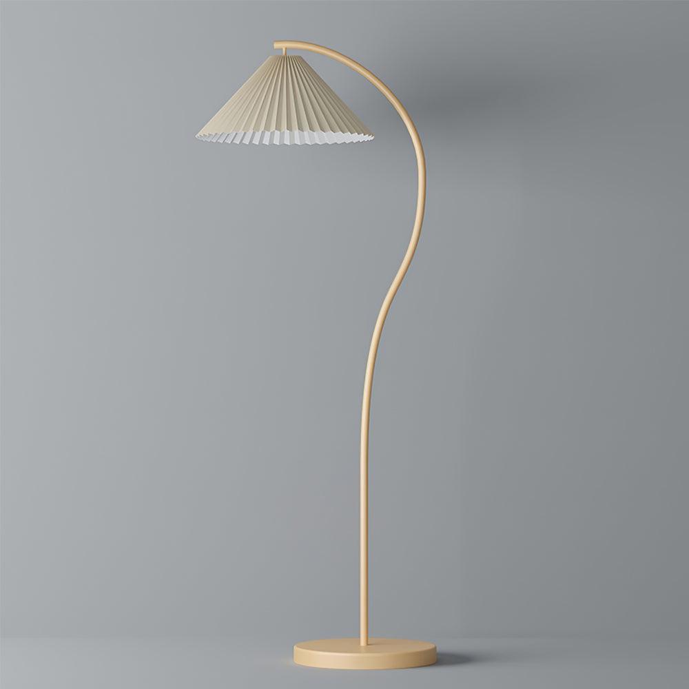Mytalils modern böjda golvlampa i tyg