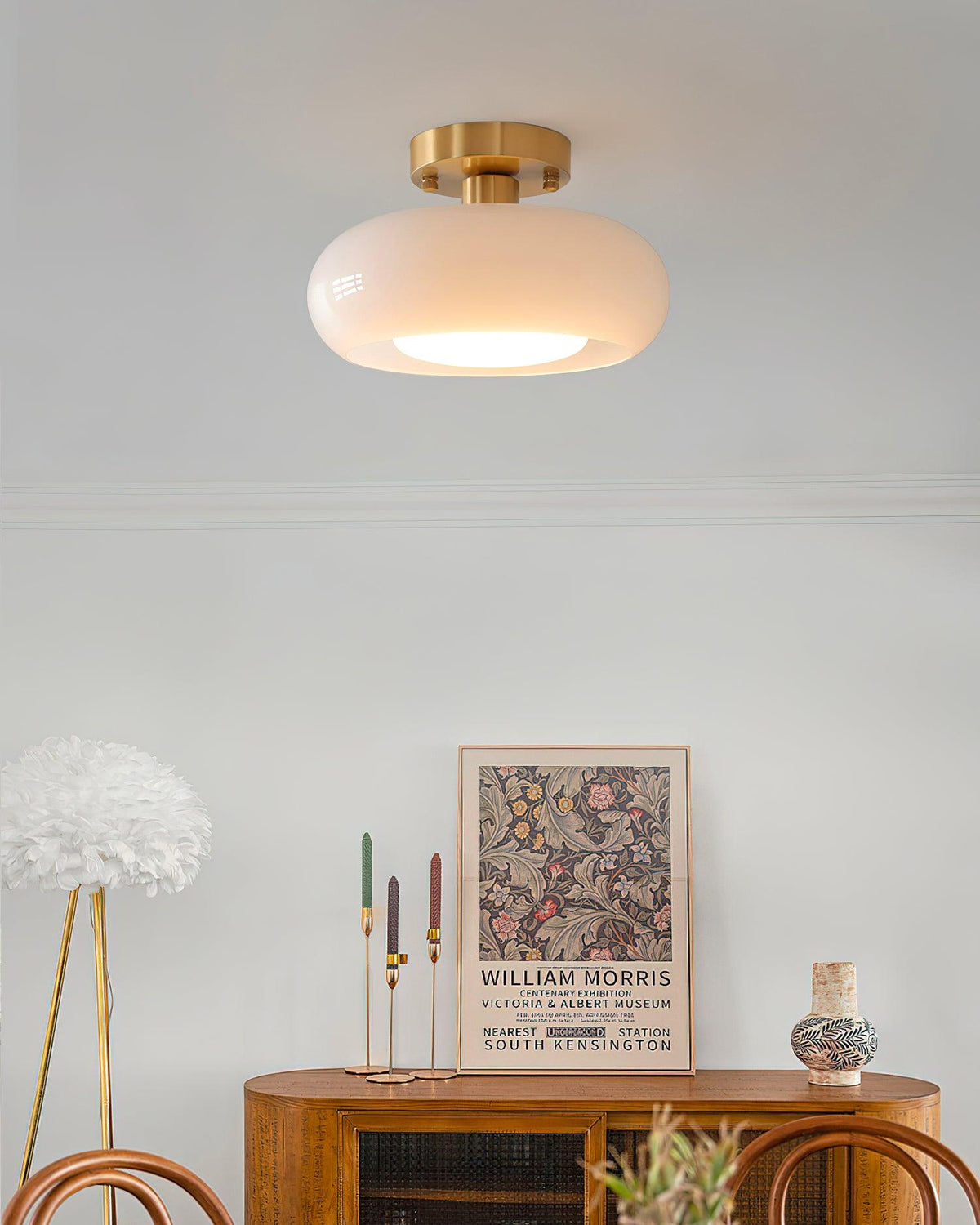 Liorelella-loftslampe i glas
