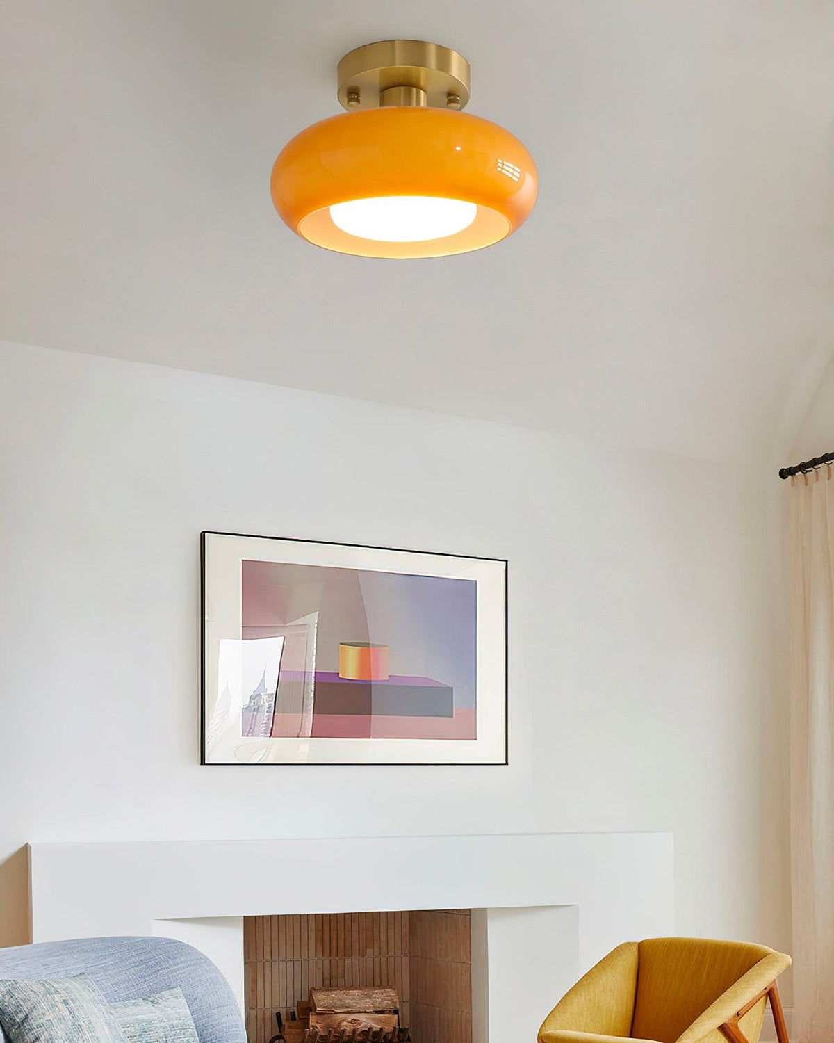 Liorelella-loftslampe i glas