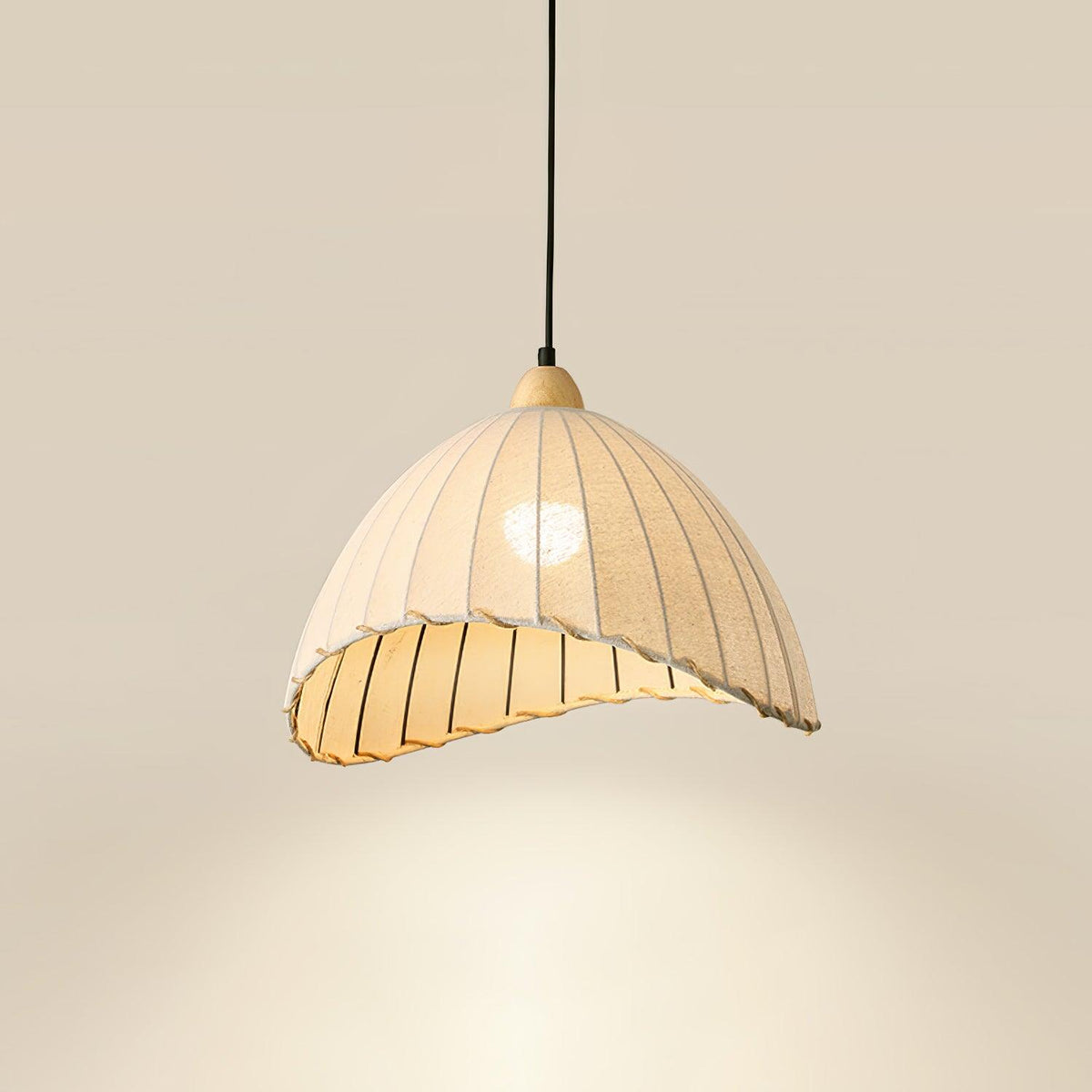 Shell minimalistisk pendellampa i trä
