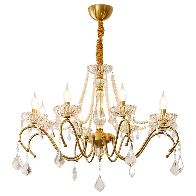 Candelabro Vavenus pós-moderno de luxo em cristal artístico