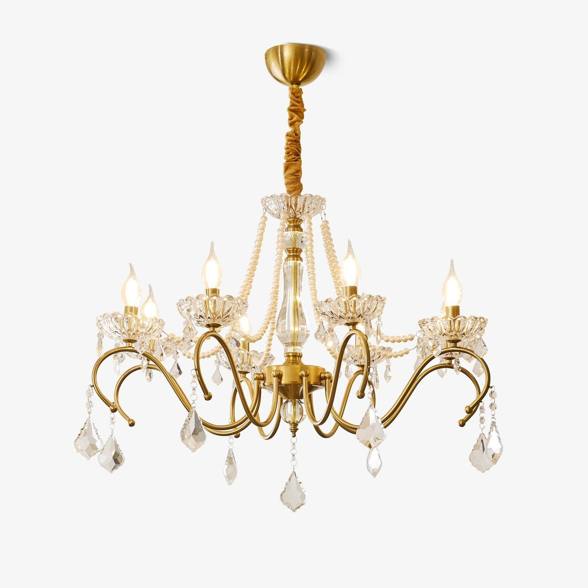 Candelabro Vavenus pós-moderno de luxo em cristal artístico