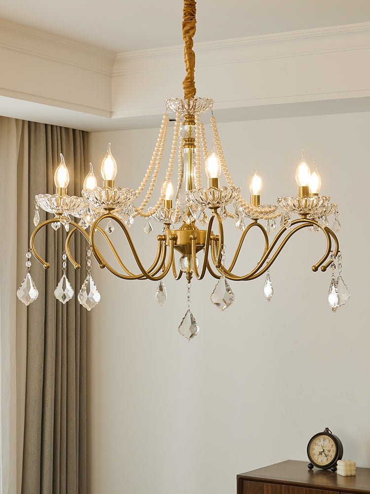 Candelabro Vavenus pós-moderno de luxo em cristal artístico