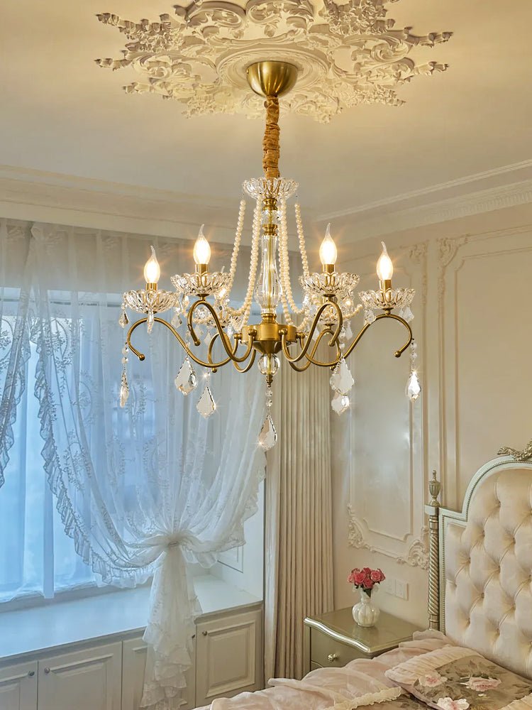 Candelabro Vavenus pós-moderno de luxo em cristal artístico