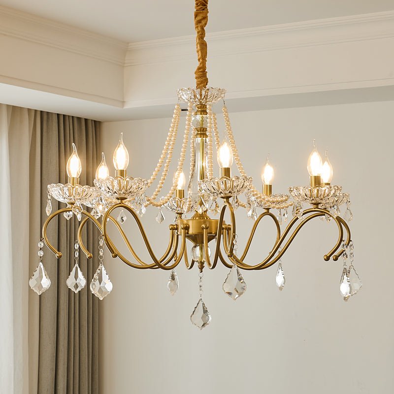 Candelabro Vavenus pós-moderno de luxo em cristal artístico