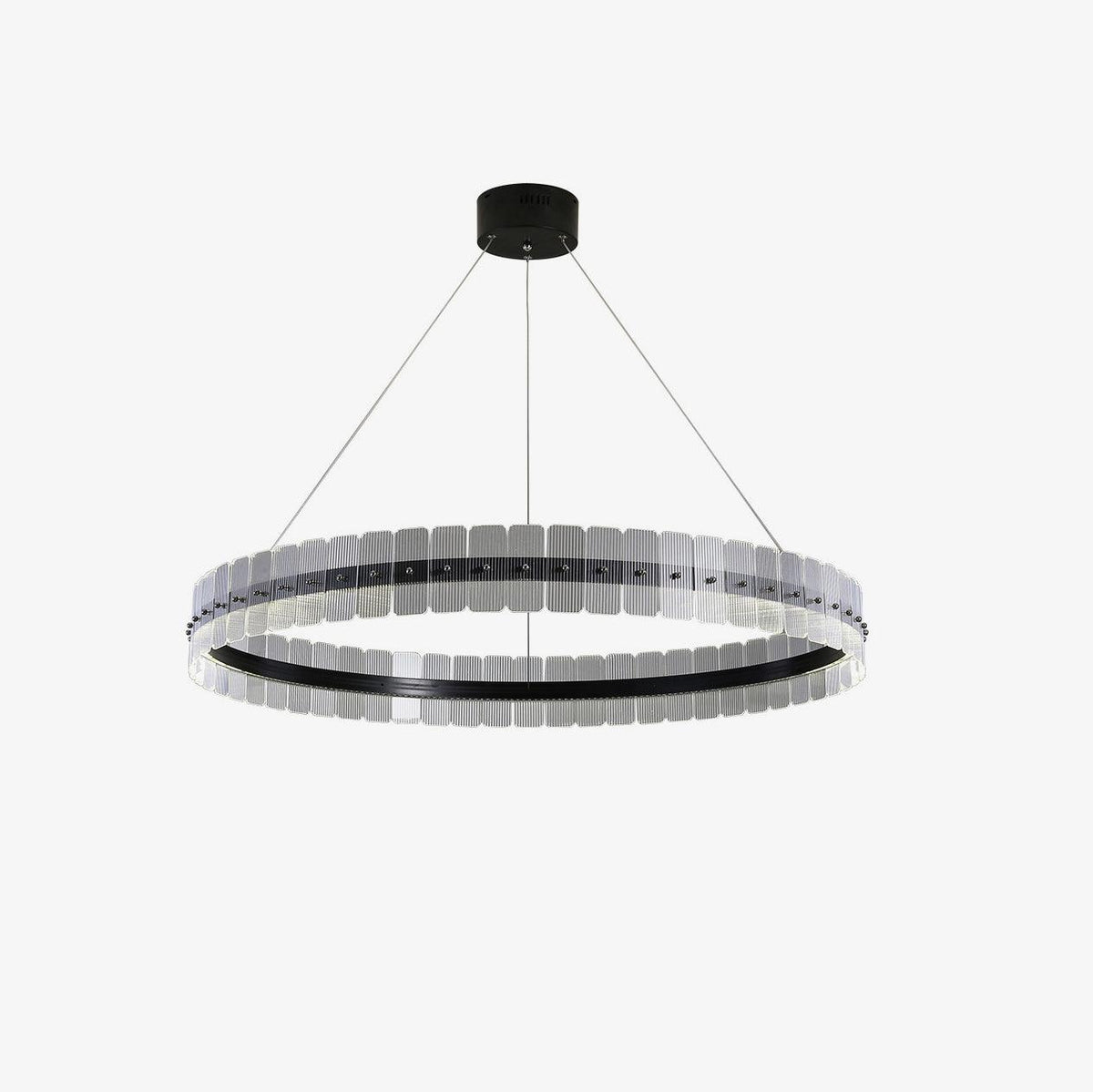 Kynell Saturno LED -kattokruunu akryylipaloilla
