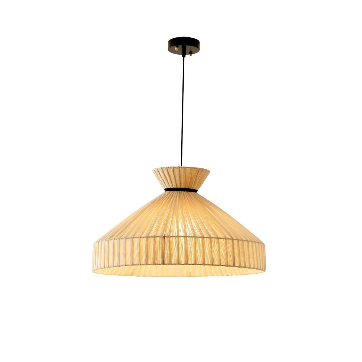 Cusoren elegant tidvattenmönstrad pendellampa i tyg