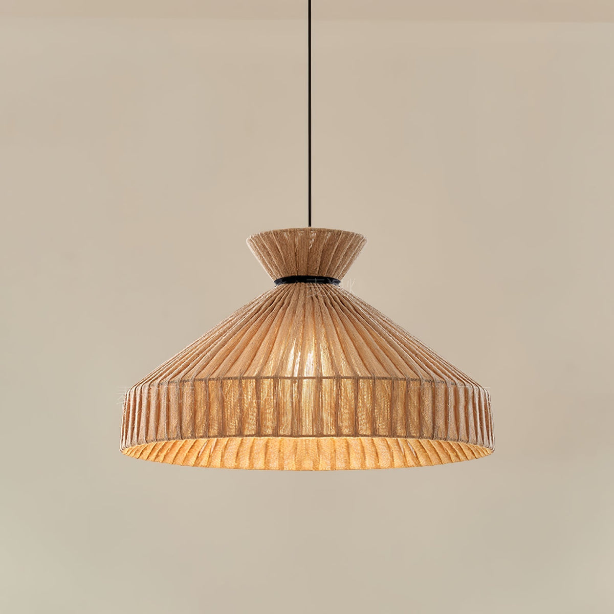 Cusoren elegant tidvattenmönstrad pendellampa i tyg