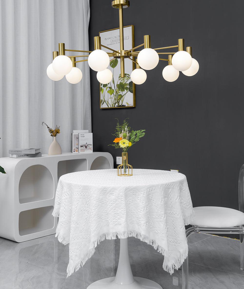 Veloiel modern globkrona i glas med guldram