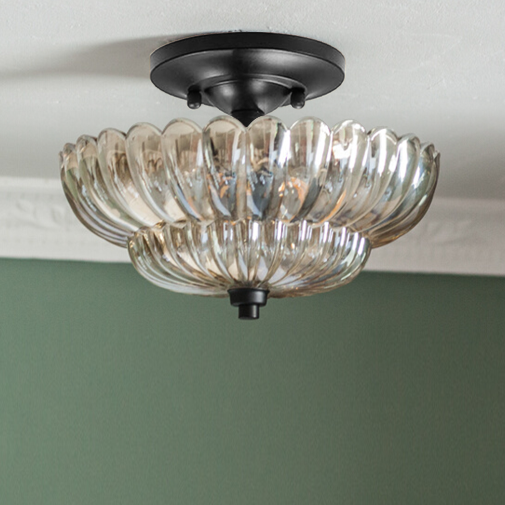 Arisha moderne paraplyformet loftslampe i glas