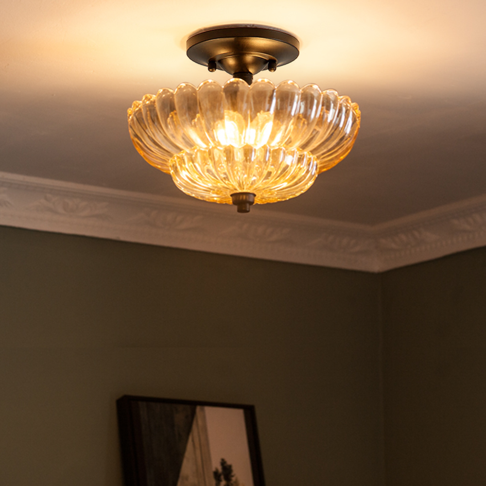 Arisha moderne paraplyformet loftslampe i glas
