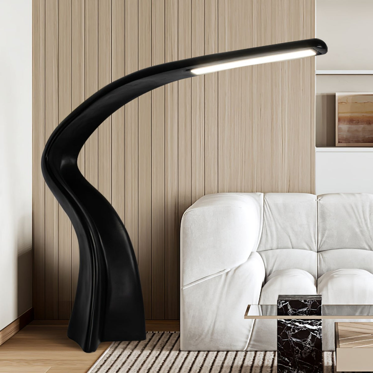 Modern svart golvlampa