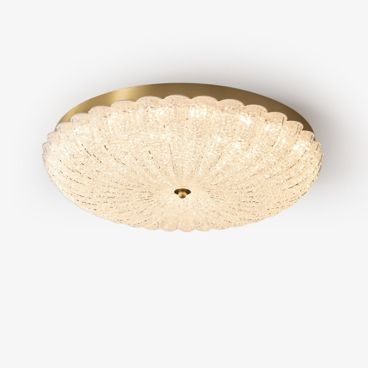 Celeria førsteklasses nordisk kunstloftlampe i messing og glas
