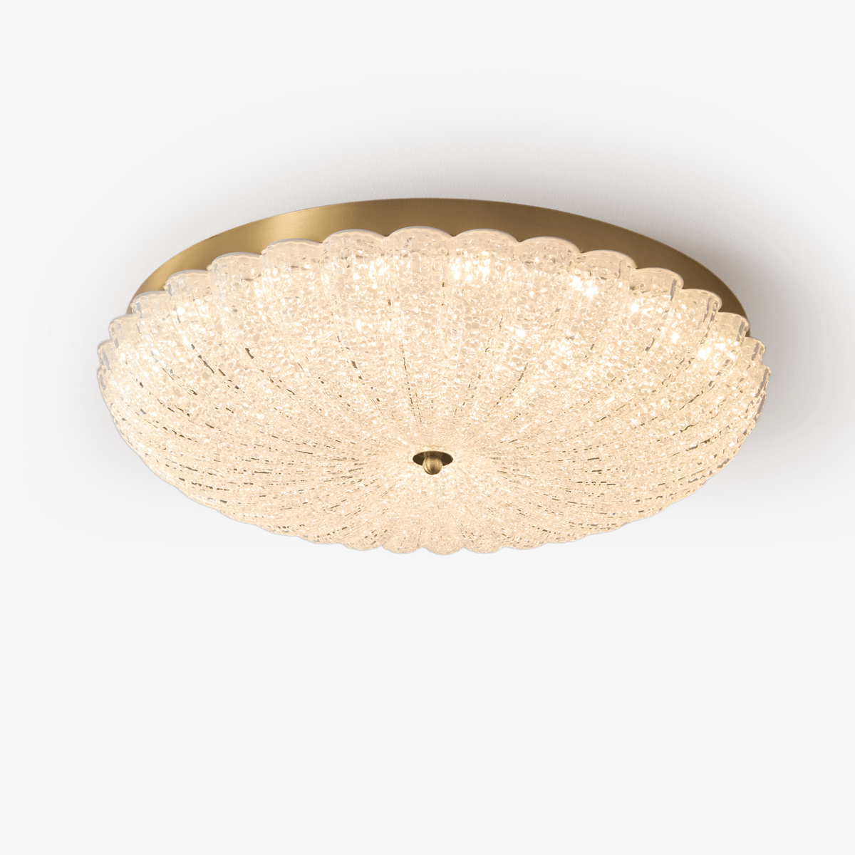 Celeria førsteklasses nordisk kunstloftlampe i messing og glas