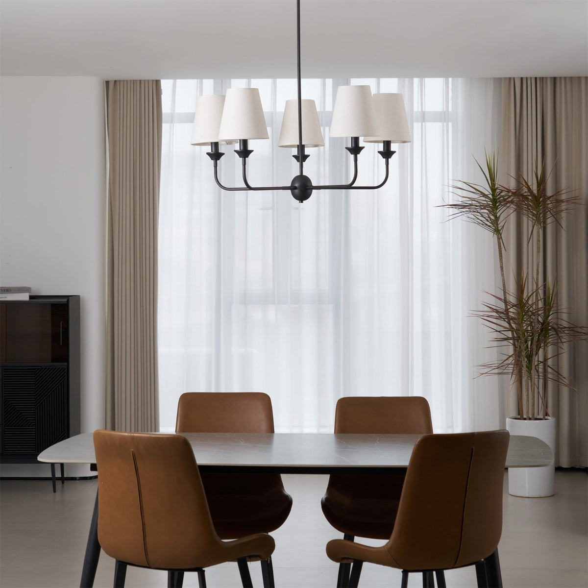 Candeeiro suspenso Zesorel vintage industrial em tecido