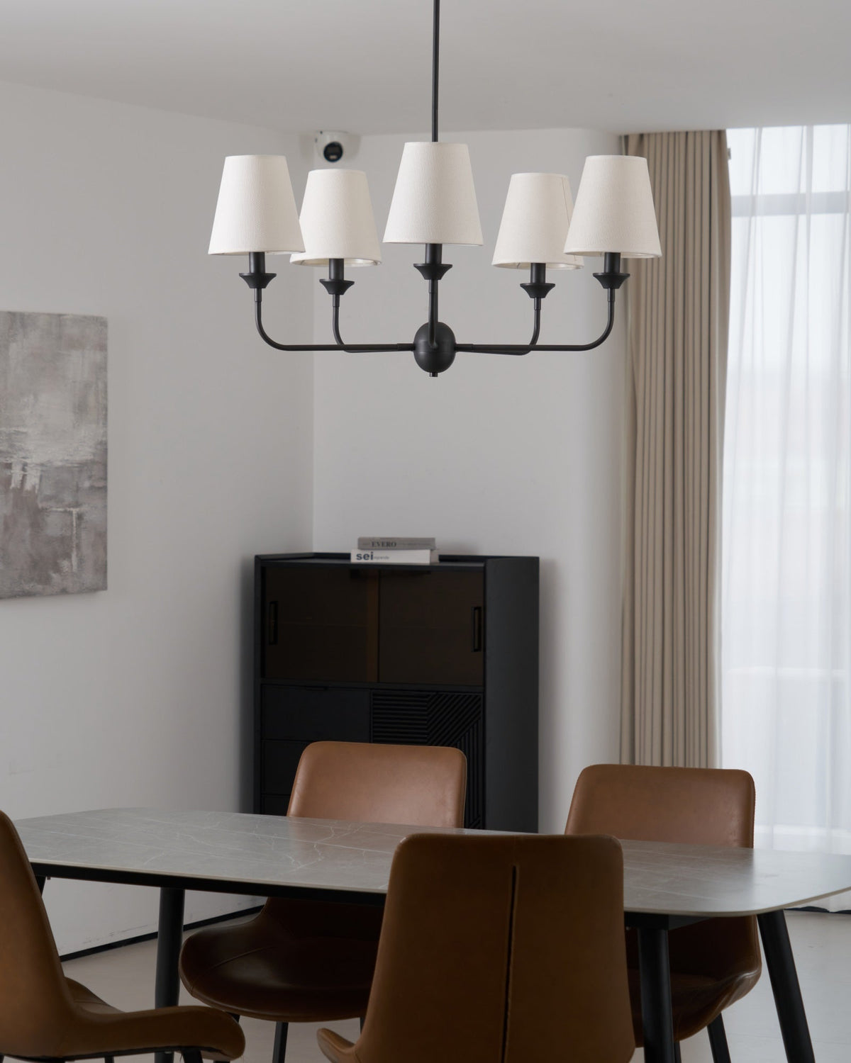 Candeeiro suspenso Zesorel vintage industrial em tecido