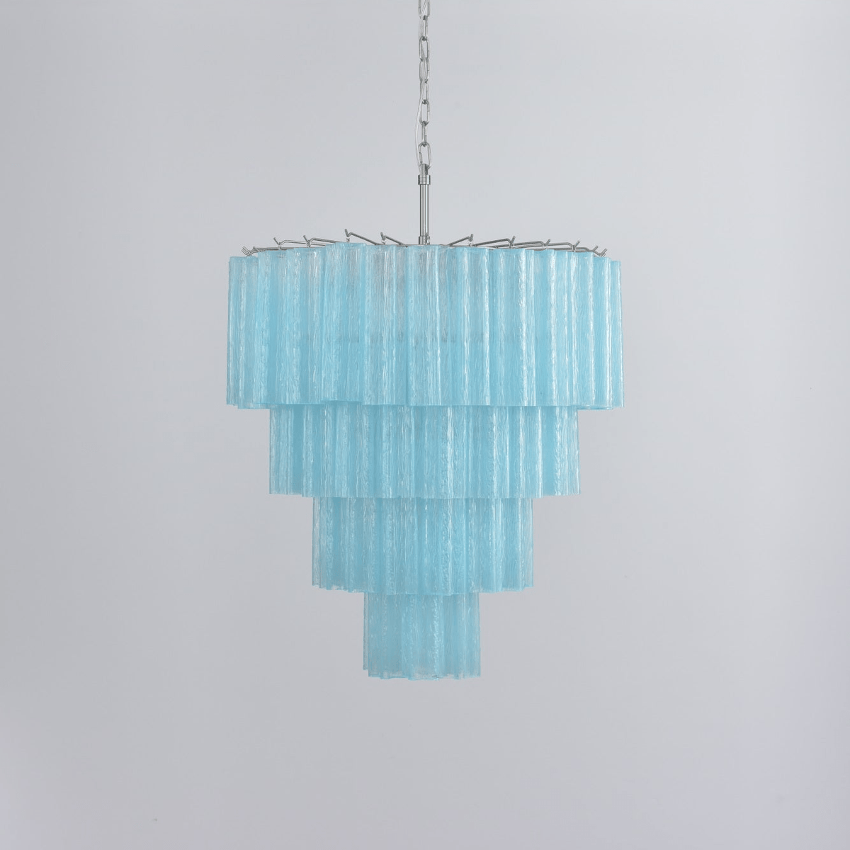 Candelabro Velanora elegante, vintage, em vidro em cascata e camadas