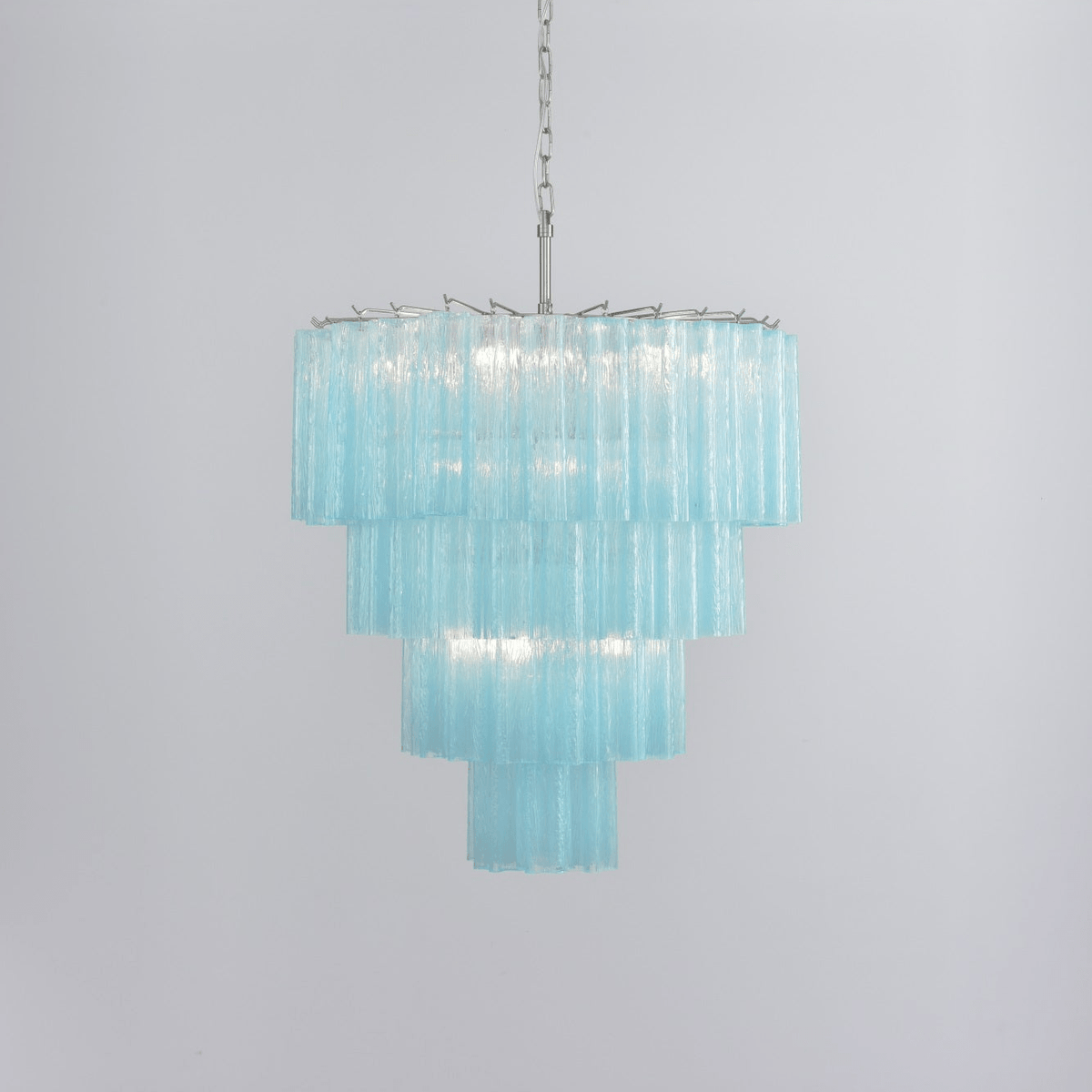 Candelabro Velanora elegante, vintage, em vidro em cascata e camadas