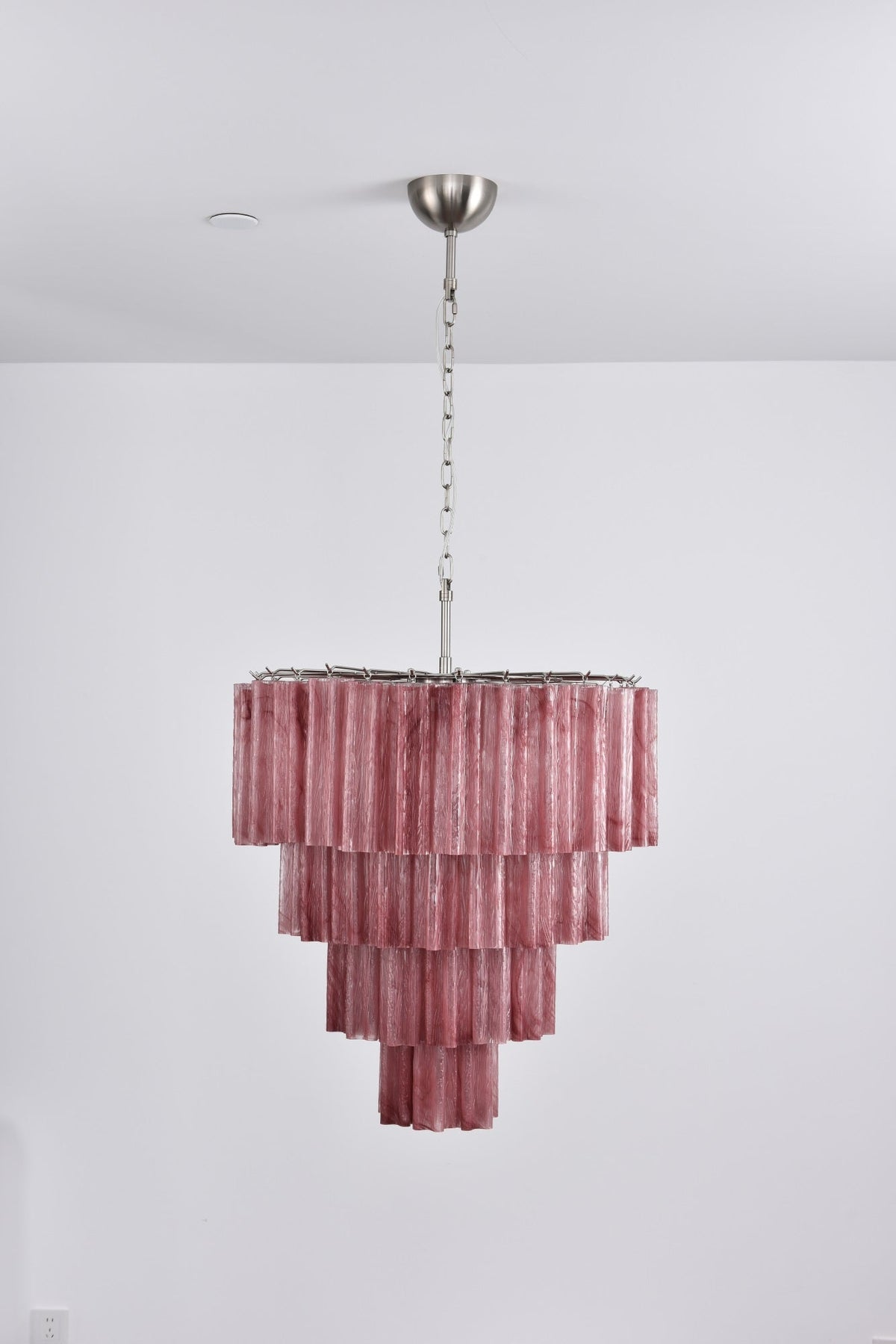 Candelabro Velanora elegante, vintage, em vidro em cascata e camadas