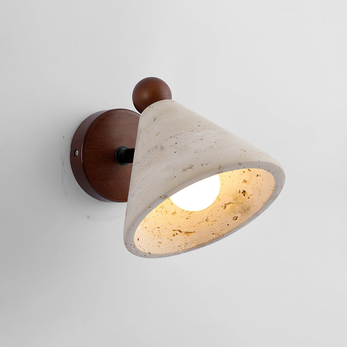 Basil Travertine  Wall Light