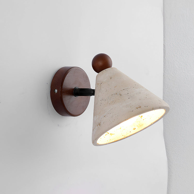 Basil Travertine  Wall Light