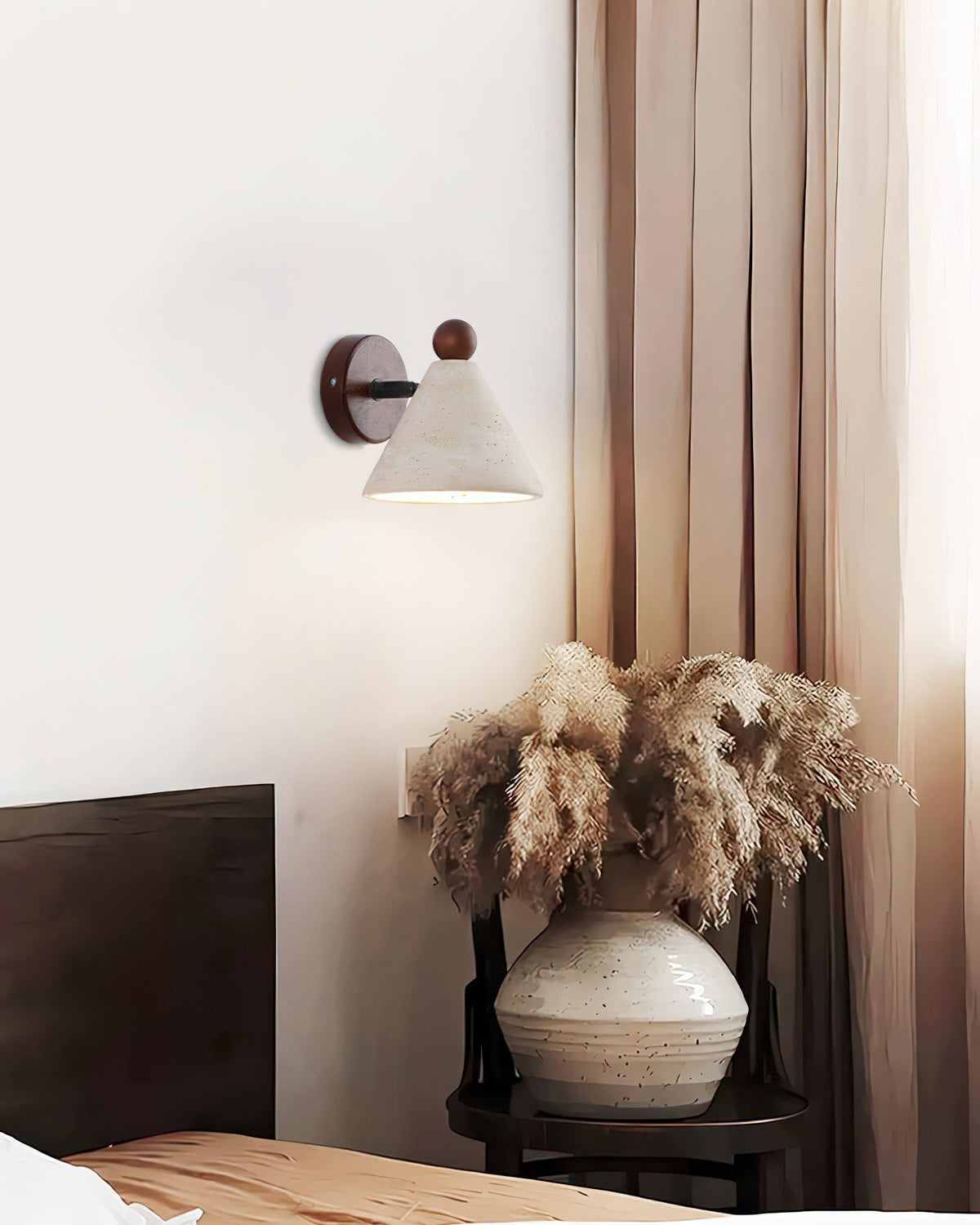 Basil Travertine  Wall Light