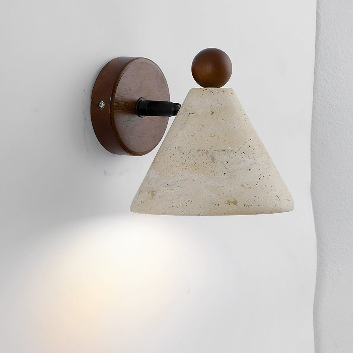 Basil Travertine  Wall Light
