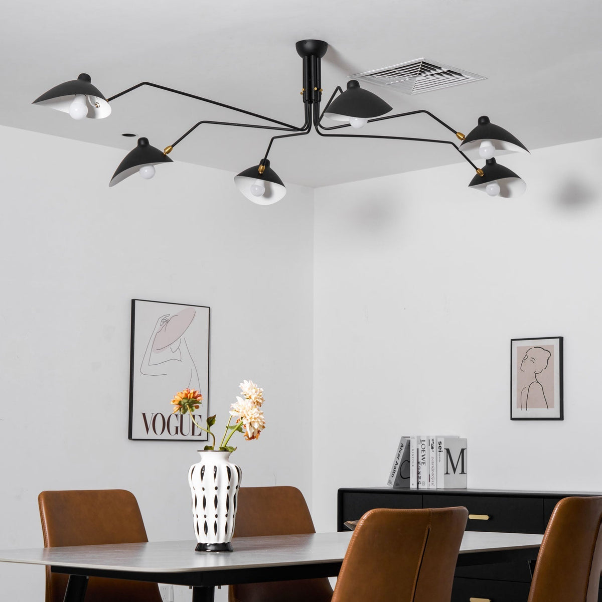 Renuelle Ceiling Light Three Arm Minimalist