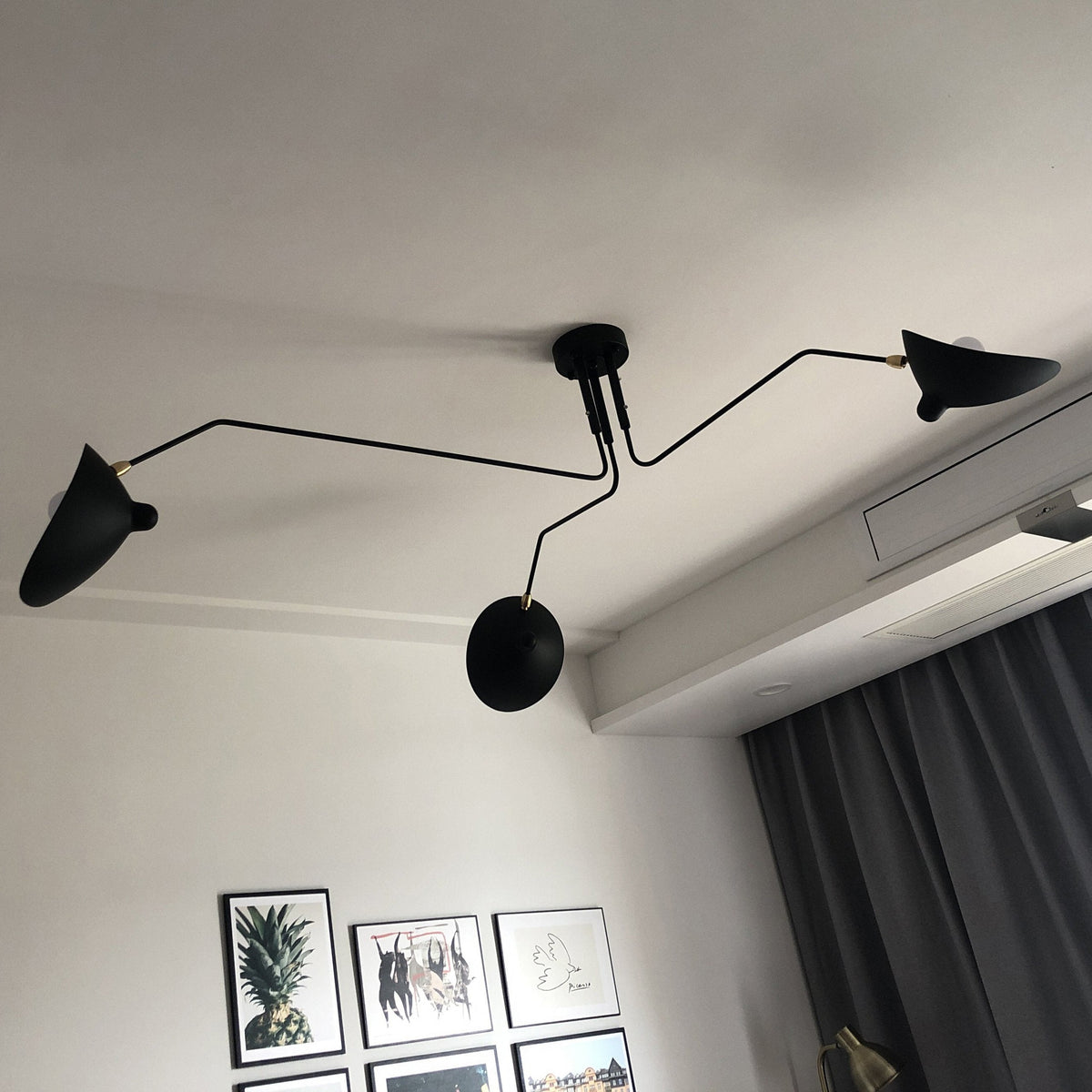 Jaler industriell taklampa med tre armar