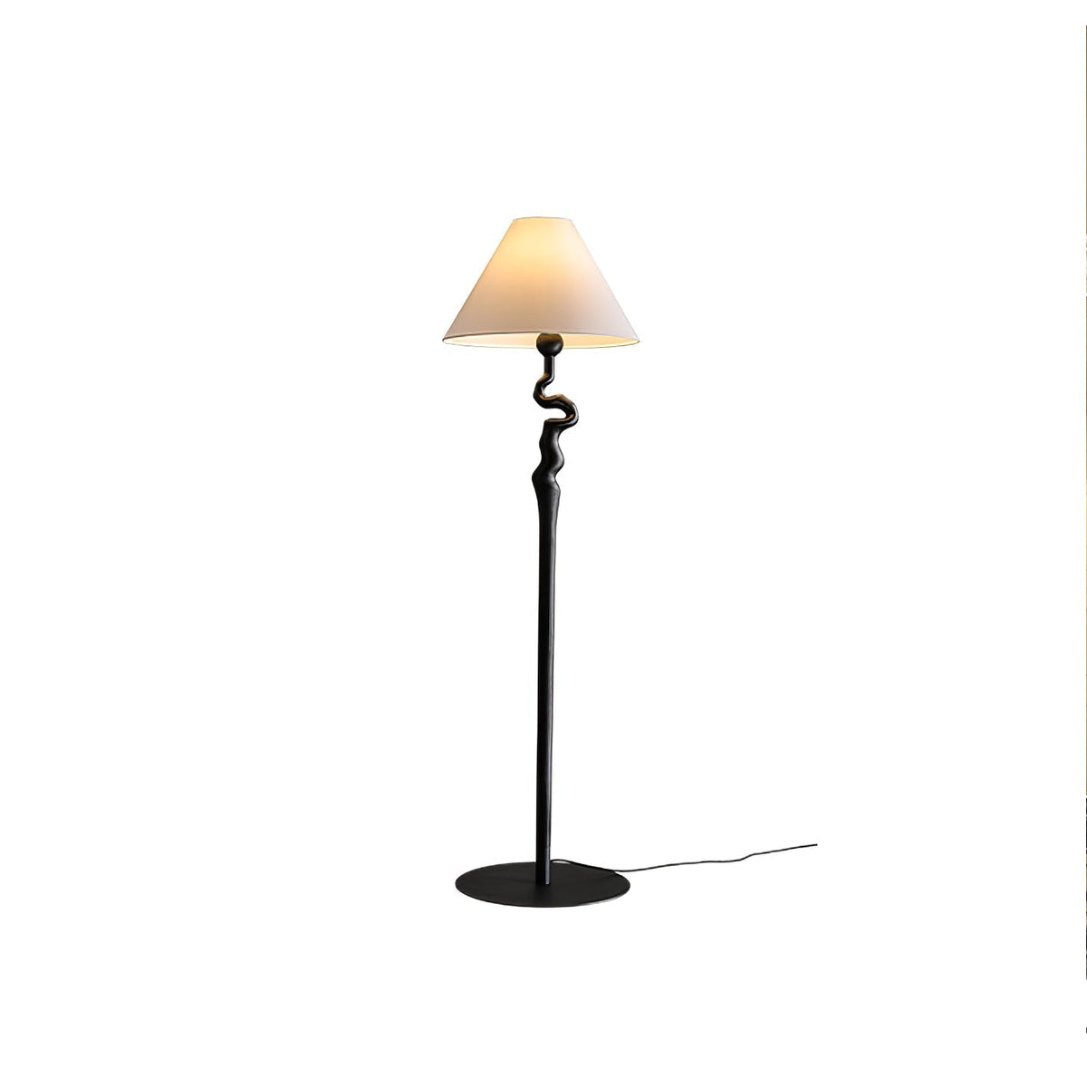 Avloril kunstnerisk gulvlampe i træ