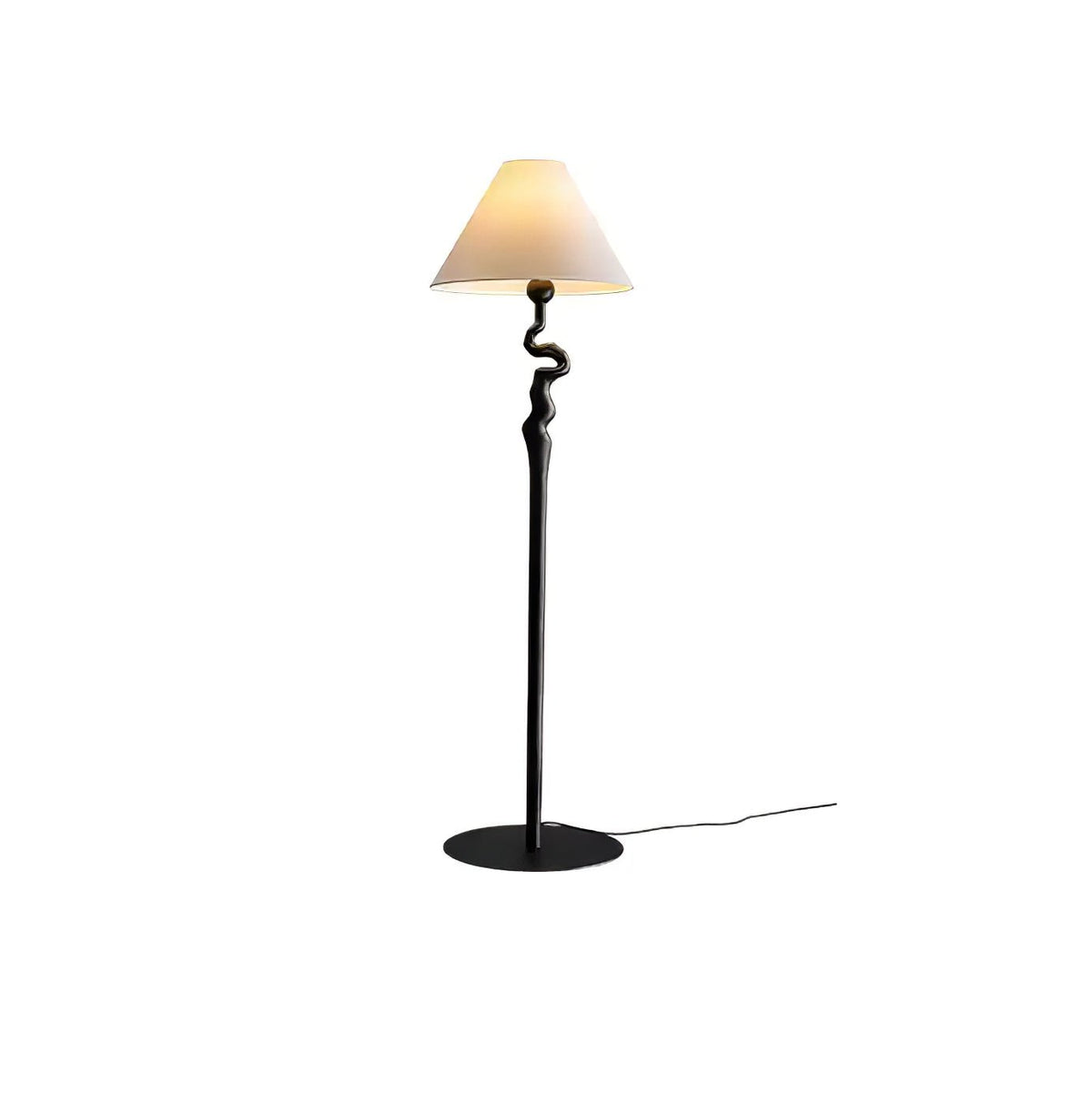 Avloril kunstnerisk gulvlampe i træ
