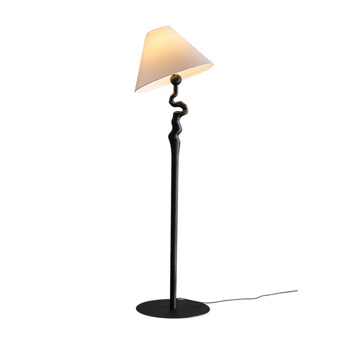 Avloril kunstnerisk gulvlampe i træ