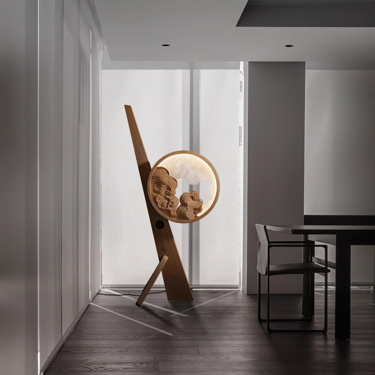 Cunoreth rustik bordlampe i træ