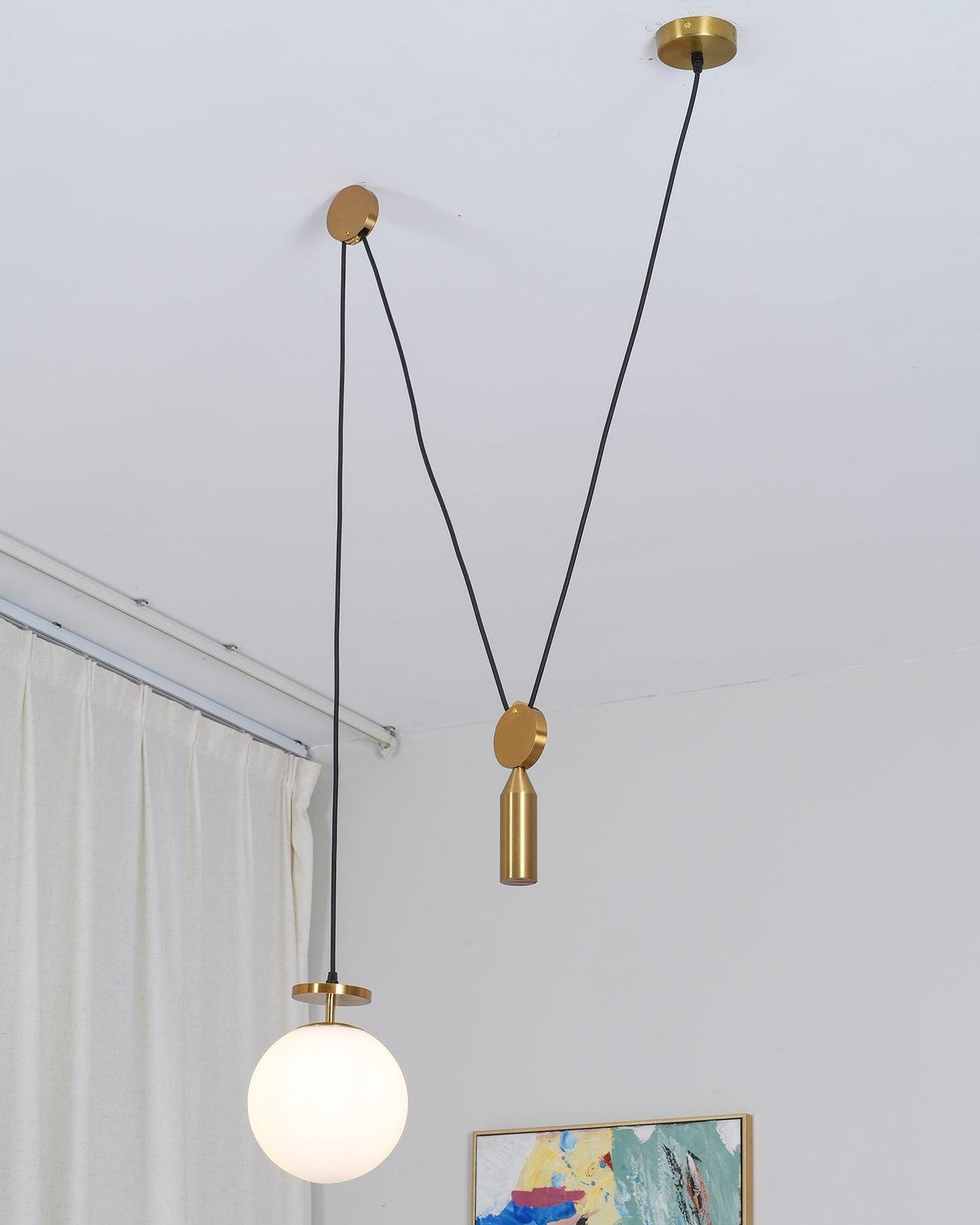 Candeeiro de teto Cirorira com forma geométrica artística