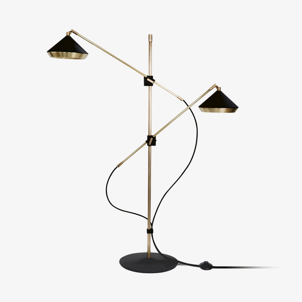 Mylirir art deco-gulvlampe i messing